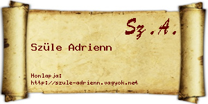 Szüle Adrienn névjegykártya